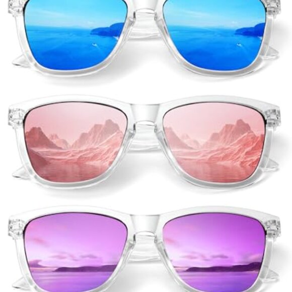 Oversized Square Frame Sunglasses Retro Vintage Polarized UV400 Protection main image 7